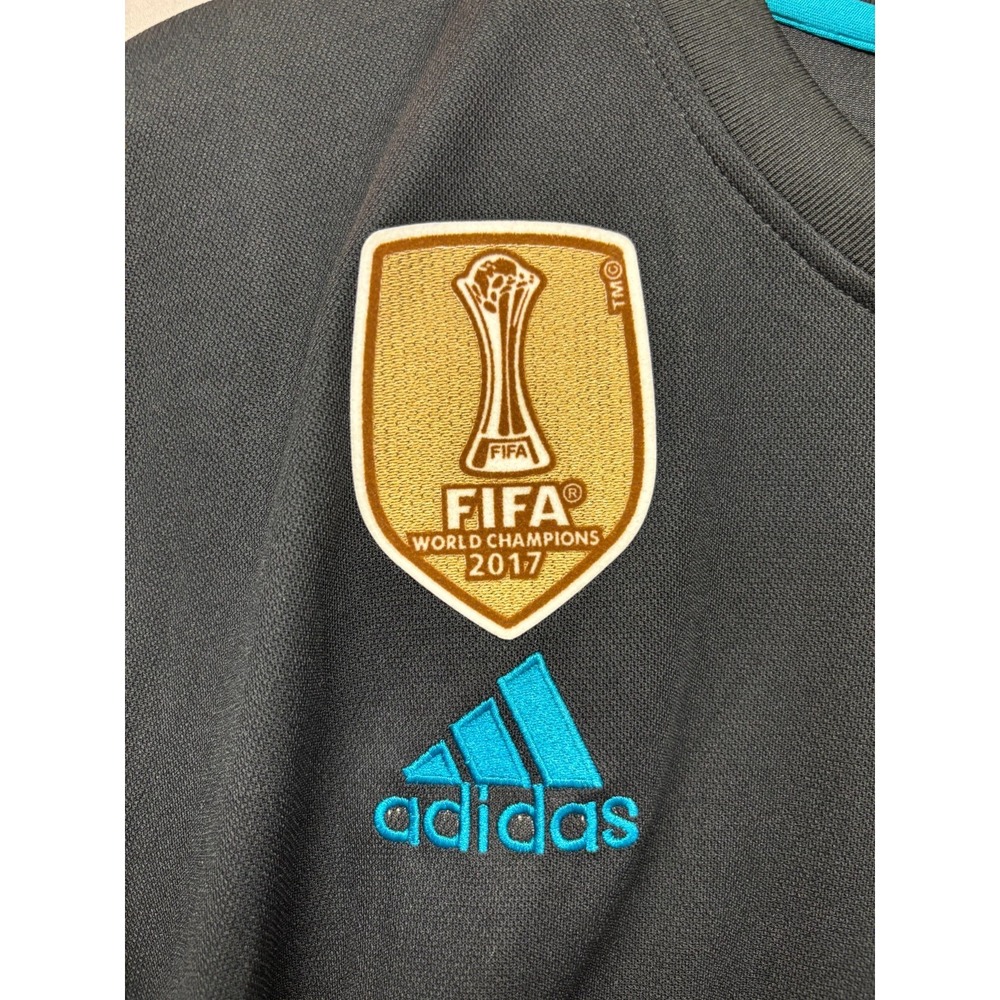 Real Madrid Adidas Away Kit Jersey Mens Black Cristiano Ronaldo Climacool XL NEW - Picture 11 of 14